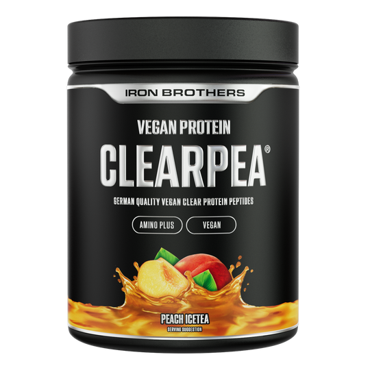 Clearpea Protein Peach Icetea Flavour - Veganes Clear Protein von Iron Brothers - Pfirsich Geschmack