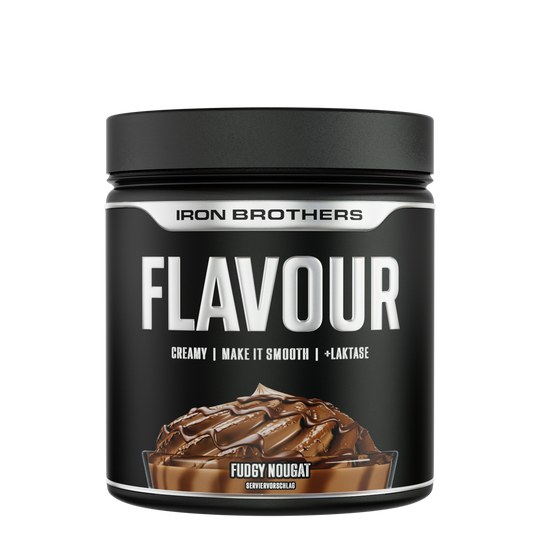 Iron Brothers Creamy Flavour Powder / Cremiges Geschmackspulver, Fudgy Nougat Geschmack 250g Dose, Schokolade Nougat