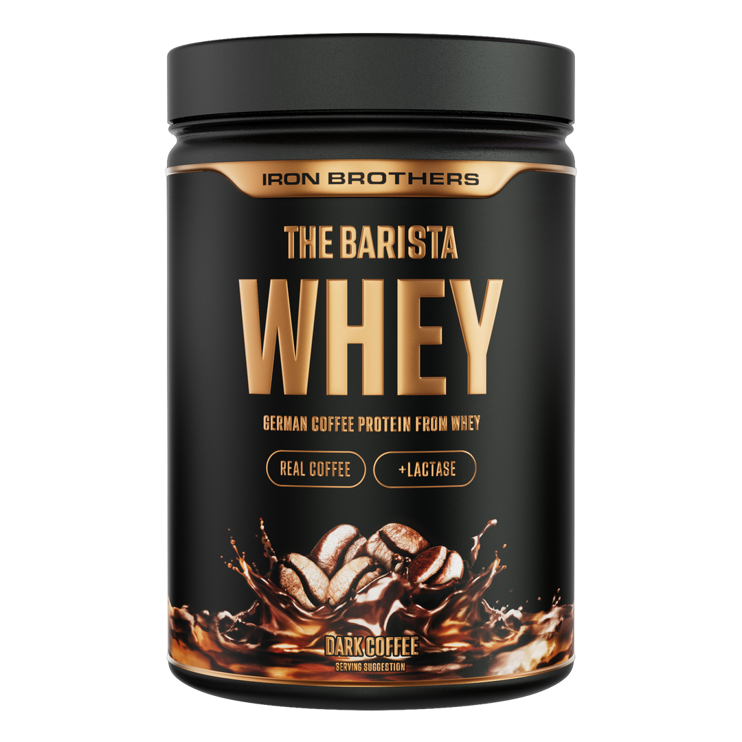 Iron Brothers The Barista Whey - Protein Kaffee Dark Coffee Geschmack 908g Dose, Schwarzer Kaffee Protein