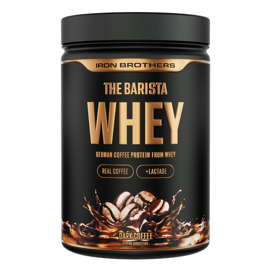 Iron Brothers The Barista Whey - Protein Kaffee Dark Coffee Geschmack 908g Dose, Schwarzer Kaffee Protein