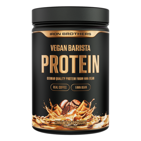 Vegan Barista Protein Cinnamon Cappuccino von Iron Brothers - Kaffee Zimt Geschmack