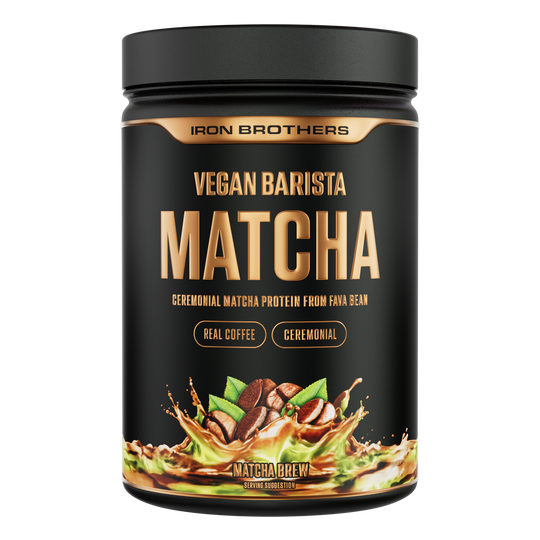 Vegan Barista Protein Matcha Brew von Iron Brothers - Kaffee Matcha Geschmack