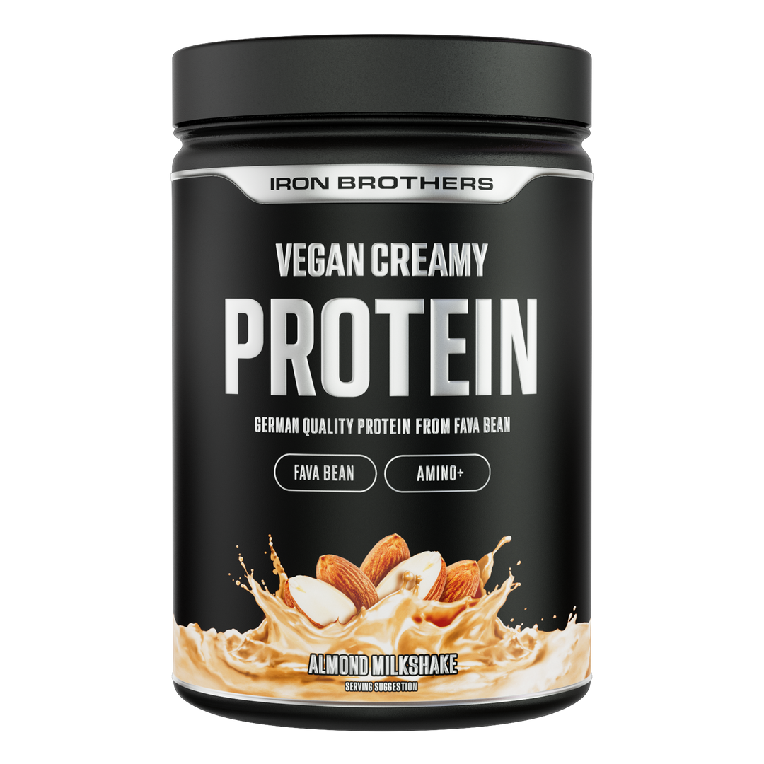 Vegan Creamy Protein 908g - Almond Milkshake Flavour von Iron Brothers - Mandel Geschmack