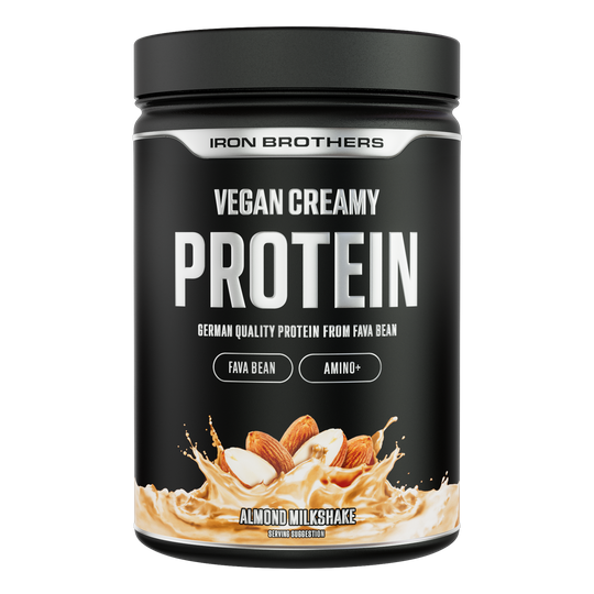 Vegan Creamy Protein 908g - Almond Milkshake Flavour von Iron Brothers - Mandel Geschmack