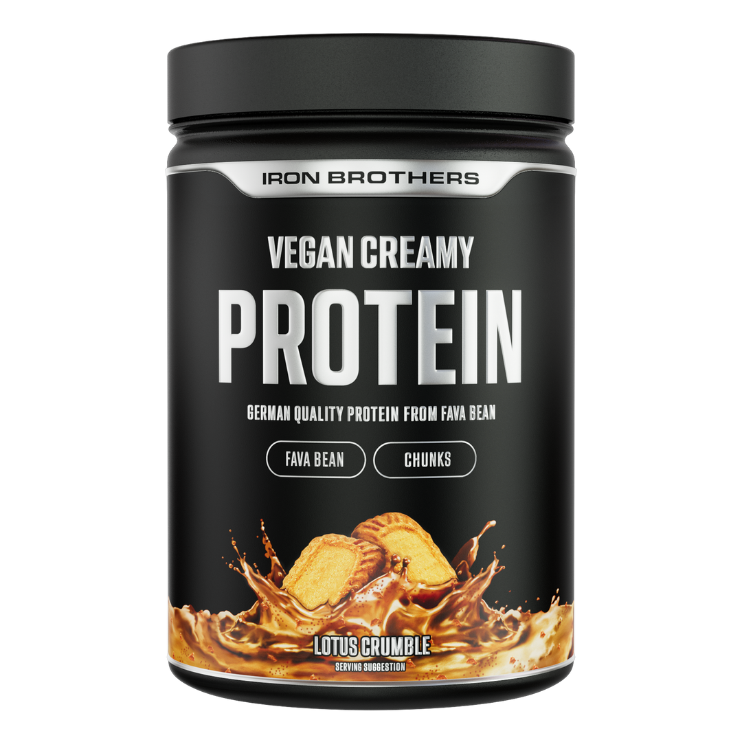 Vegan Creamy Protein 908g - Lotos Crumble Flavour von Iron Brothers - Lotus Keks Geschmack