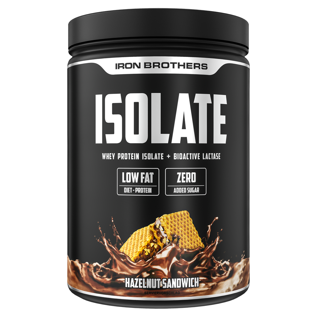 Iron Brothers Whey Protein Isolate Hazelnut Sandwich Geschmack 908g Dose, Hazelnuss Nougat