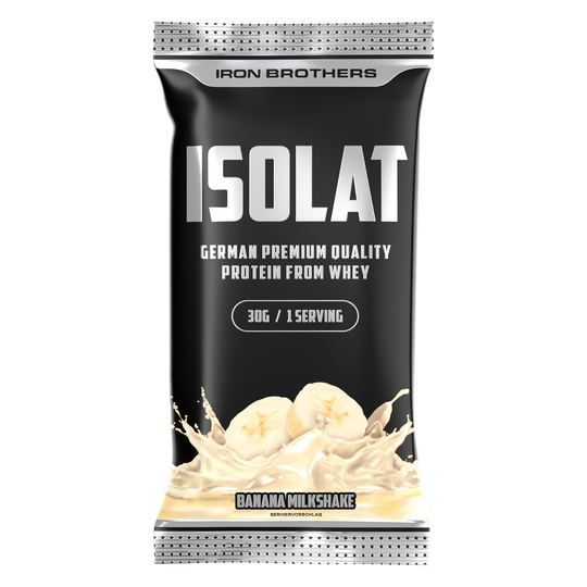 Iron Brothers Whey Protein Isolate Banana Milkshake Flavour 30g Sample Probe, Bananen Geschmack