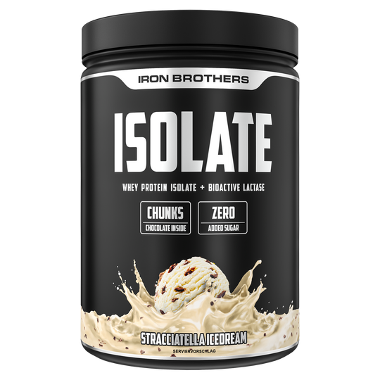 Iron Brothers Whey Protein Isolate Stracciatella Icedream Geschmack 908g Dose, Stracciatella