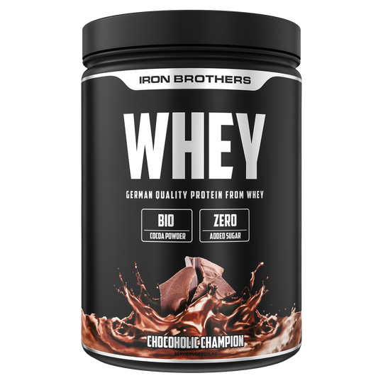 Iron Brothers Whey Protein Konzentrat Chocoholic Champion Geschmack 908g Dose, Schokolade