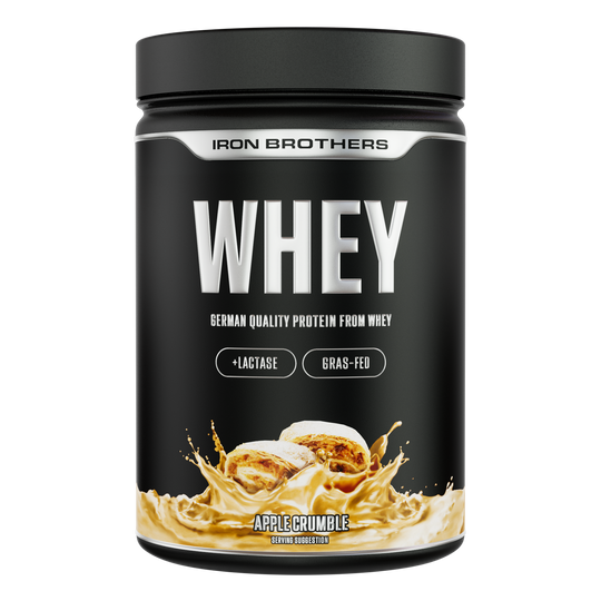 Iron Brothers Whey Protein Konzentrat Apple Crumble Geschmack 908g Dose, Apfelkuchen