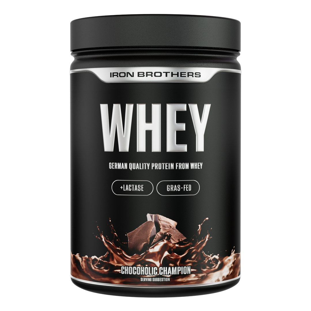 Iron Brothers Whey Protein Konzentrat Chocoholic Champion Geschmack 908g Dose, Schokolade