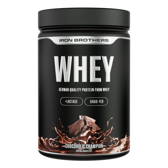 Iron Brothers Whey Protein Konzentrat Chocoholic Champion Geschmack 908g Dose, Schokolade