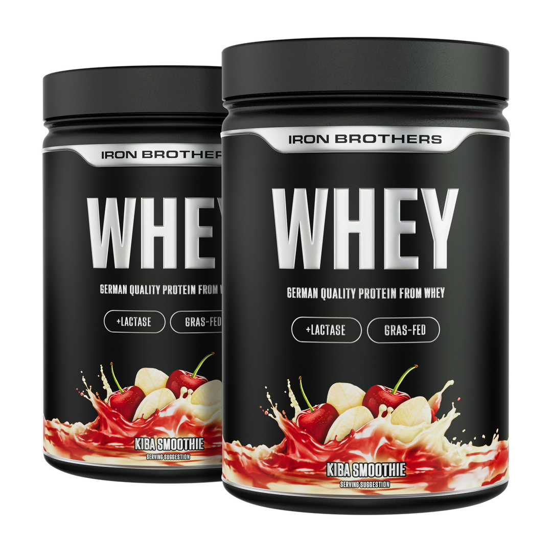 Whey Protein Doppelpack von Iron Brothers - Kiba Smoothie Geschmack - Kirsch Banane