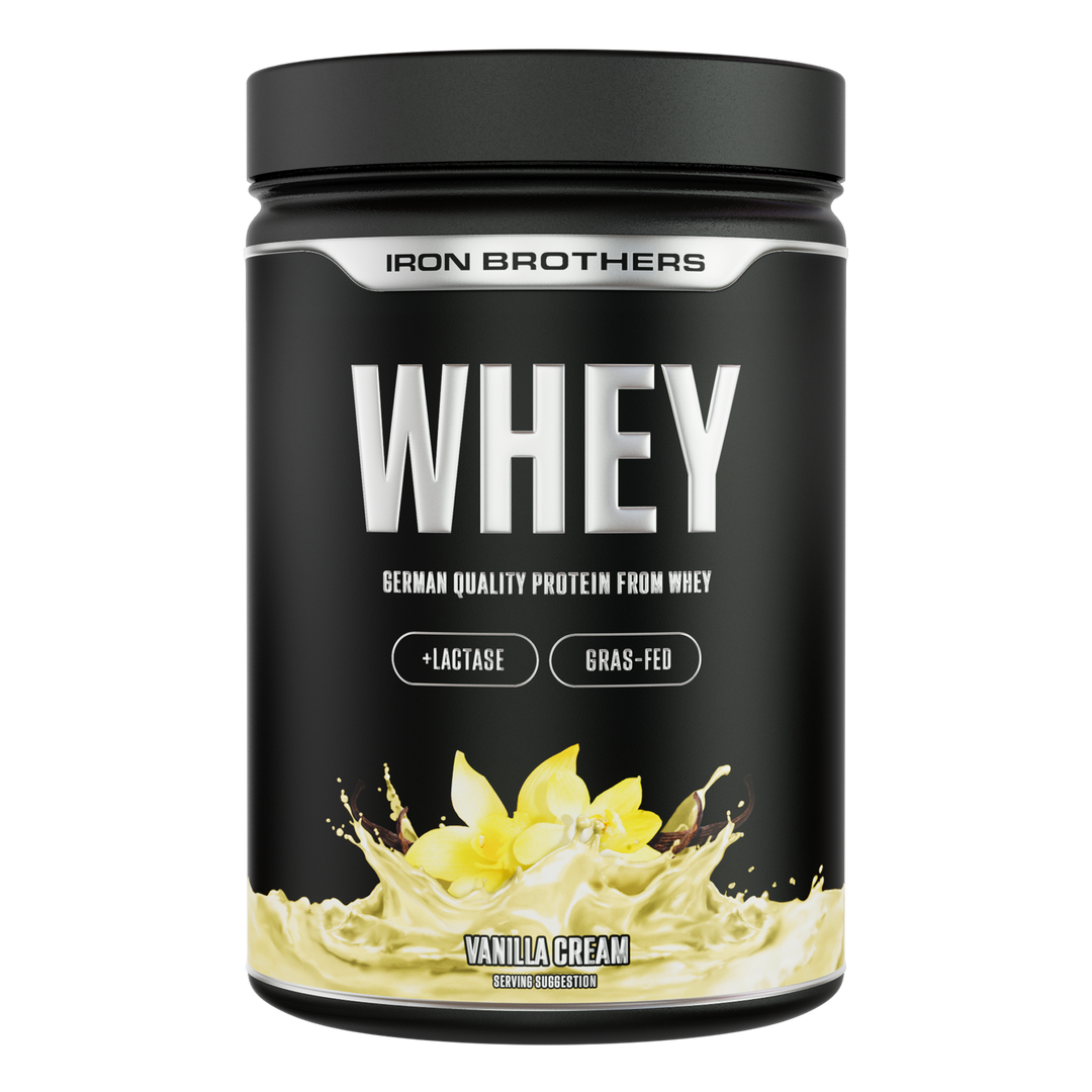Iron Brothers Whey Protein Konzentrat Vanilla Cream Geschmack 908g Dose, Vanille