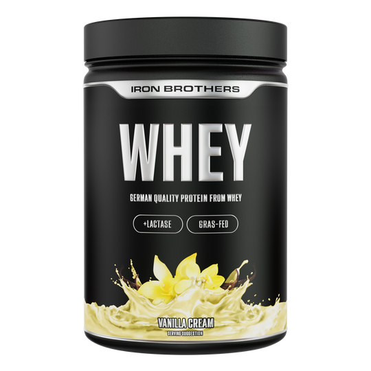 Iron Brothers Whey Protein Konzentrat Vanilla Cream Geschmack 908g Dose, Vanille