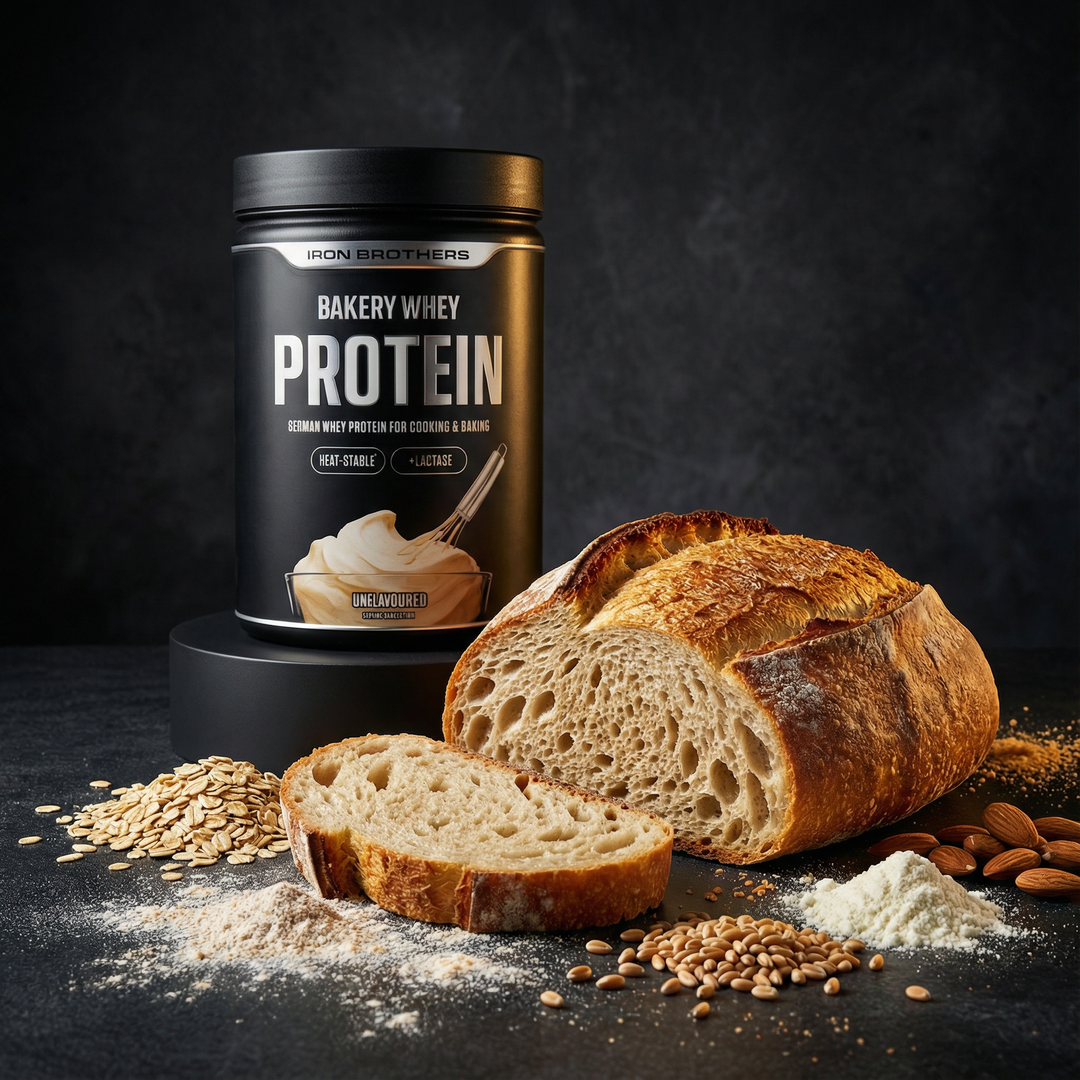 Der nahezu neutrale Allrounder für Backstube und Shaker - Bakery Whey Protein von Iron Borthers