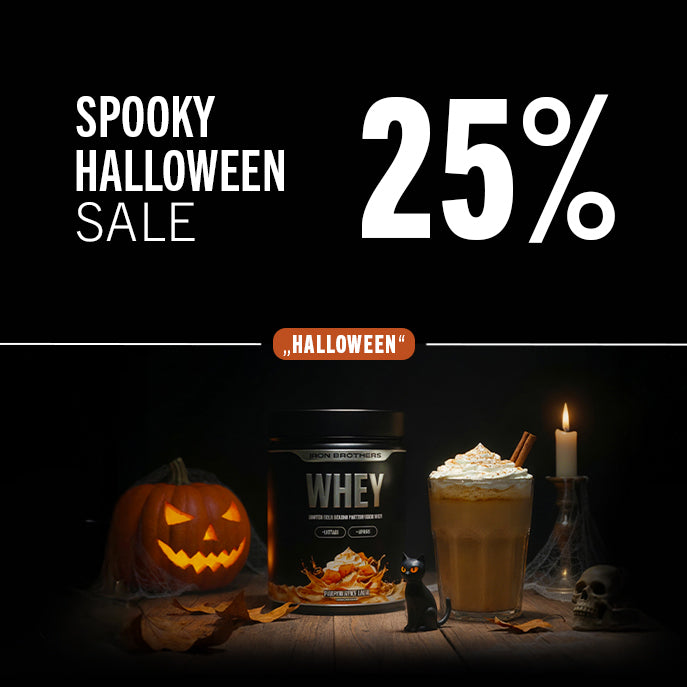 Spooky Halloween Sale 2025 - 25% sparen mit dem Code: Halloween - Sportnahrung und Supplements Made in Germany