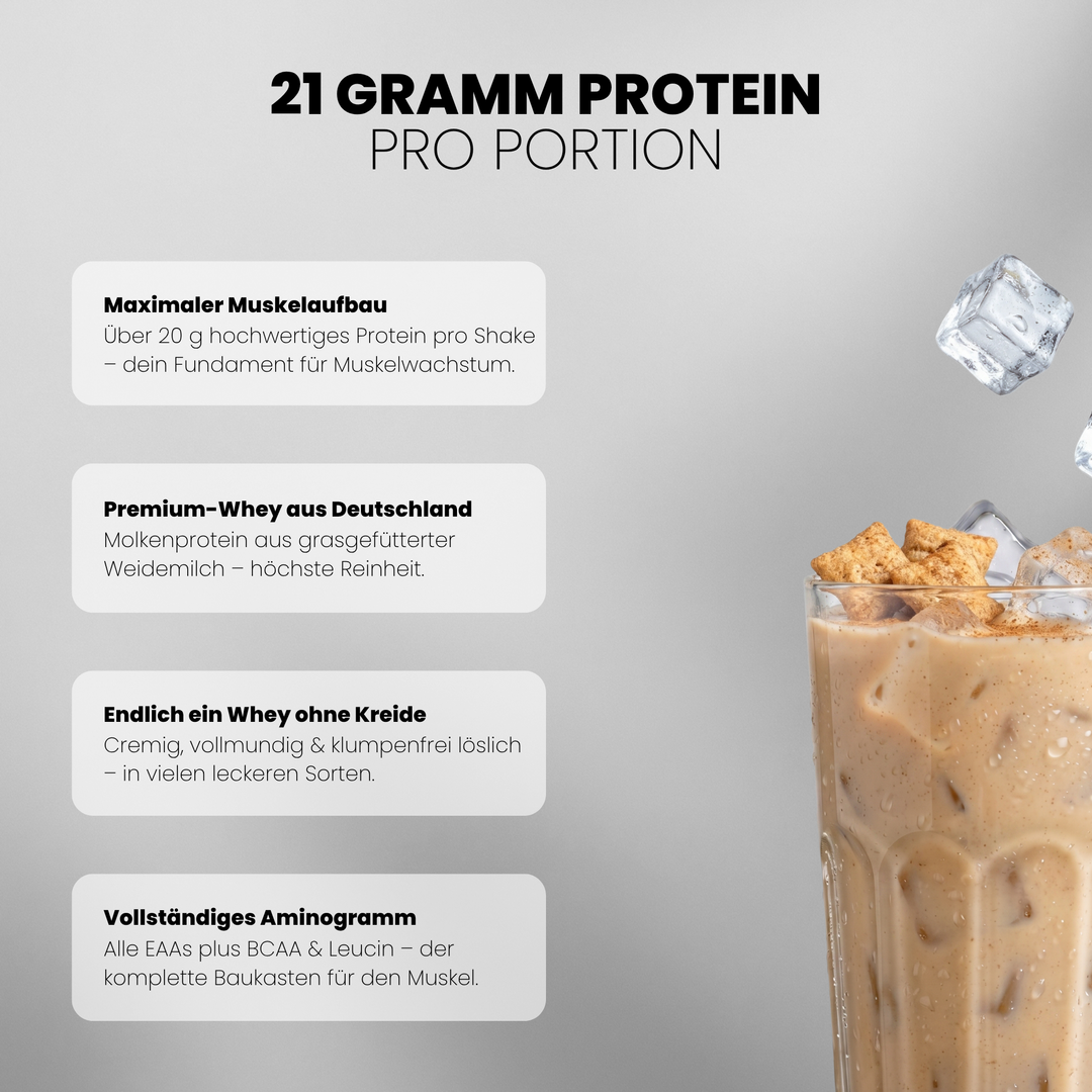 Whey Protein Doppelpack von Iron Brothers Cinnamon Cereal - Zimt cornflakes Geschmack - Vorteile #geschmack_cinnamon-cereal