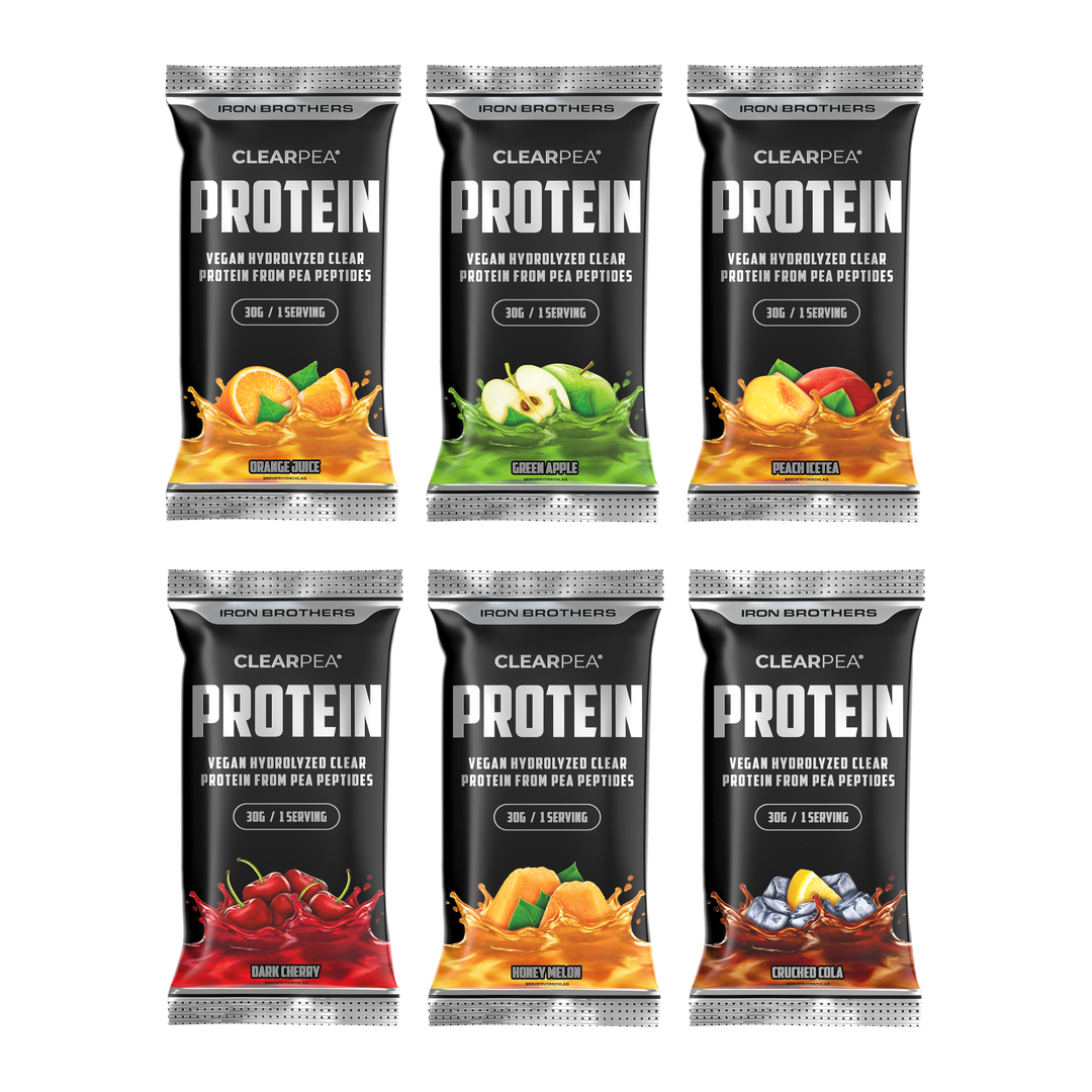 Clearpea Probierpaket von Iron Brothers - jeweils jeden Geschmack einmal #inhalt_6x-30g