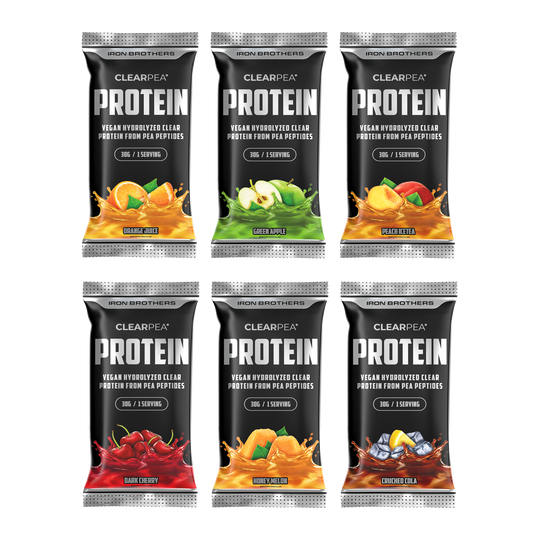 Clearpea Probierpaket von Iron Brothers - jeweils jeden Geschmack einmal #inhalt_6x-30g