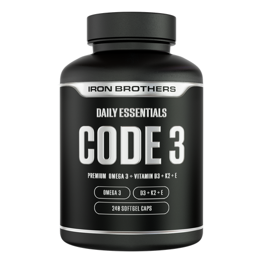 Daily Essentials Code 3 von Iron Brothers - Premium Omega 3 + Vitamin D3 + Vitamin K2 + Vitamin E