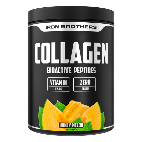 Iron Brothers Collagen Peptides Pulver ohne Zucker, Honey Melon Geschmack 300g Dose, Honig Melone