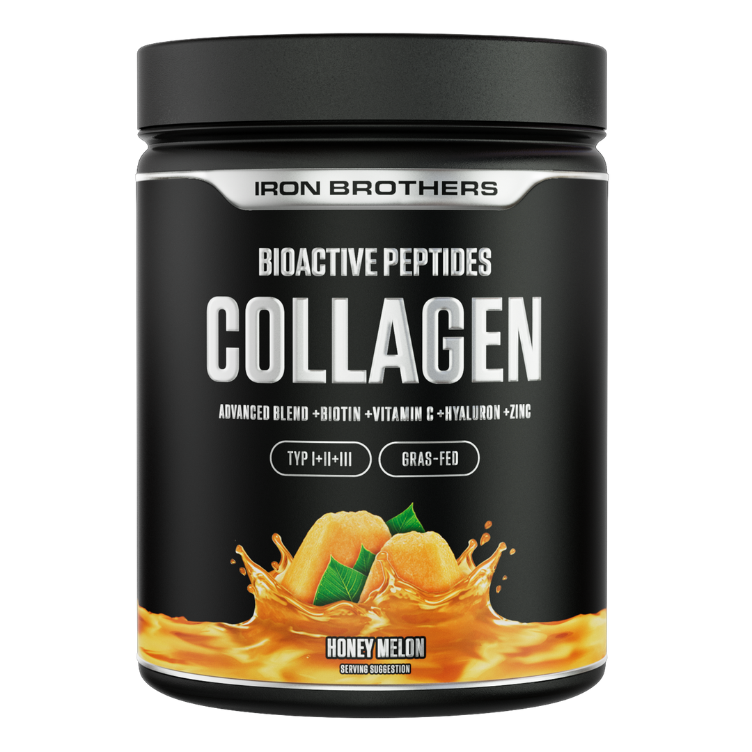 Collagen Advanced Honey Melon von Iron Brothers mit Biotin, Vitamin C, Hyaluron und Zink - Honigmelonen Geschmack