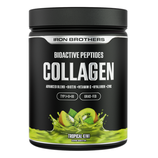 Collagen Advanced Tropical Kiwi von Iron Brothers mit Biotin, Vitamin C, Hyaluron und Zink - Kiwi Geschmack