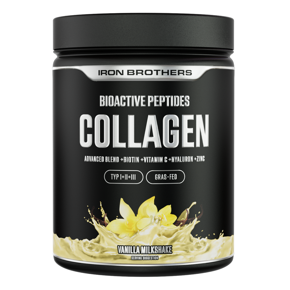 Collagen Advanced Vanilla Milkshake von Iron Brothers mit Biotin, Vitamin C, Hyaluron und Zink - Vanille Geschmack