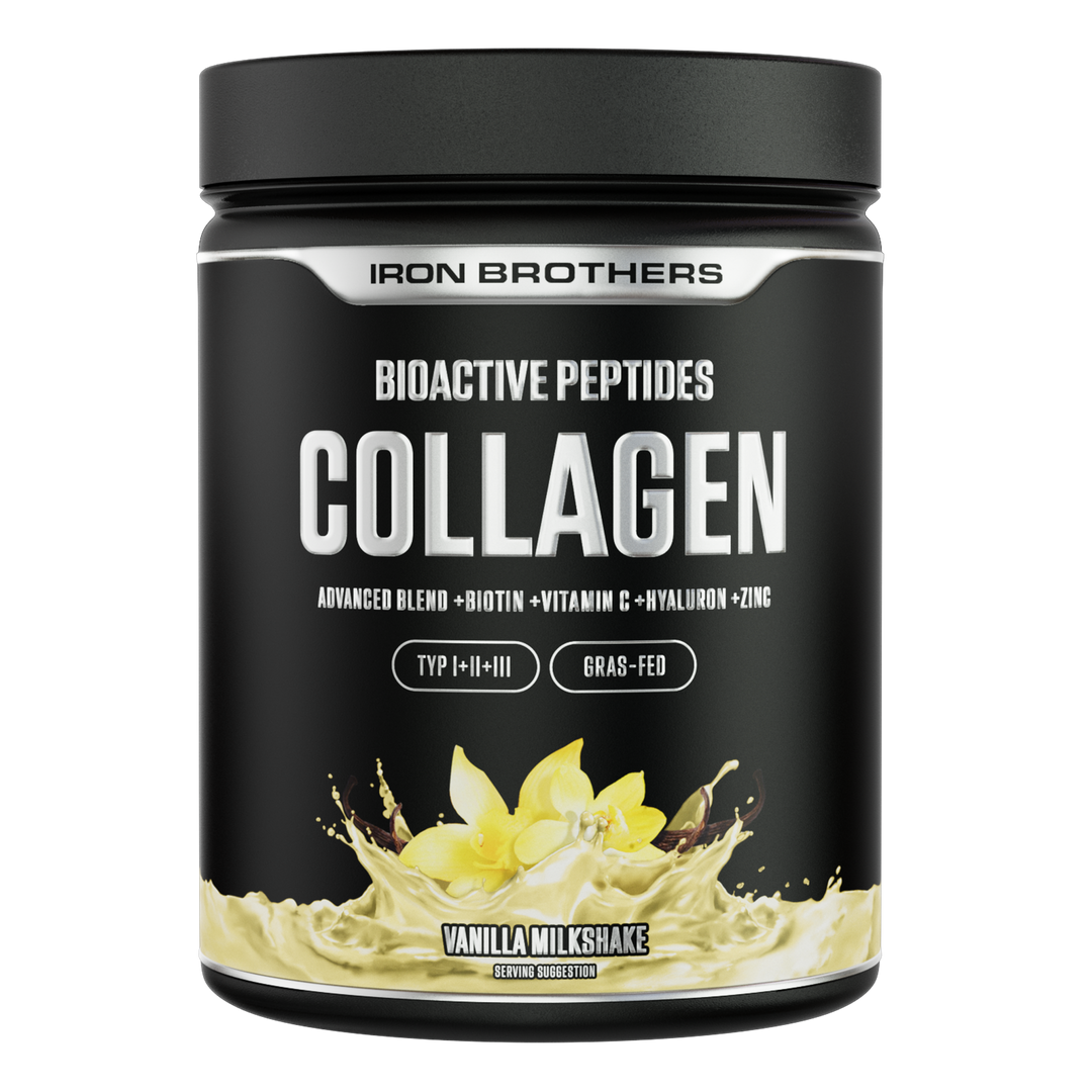 Collagen Advanced Vanilla Milkshake von Iron Brothers mit Biotin, Vitamin C, Hyaluron und Zink - Vanille Geschmack