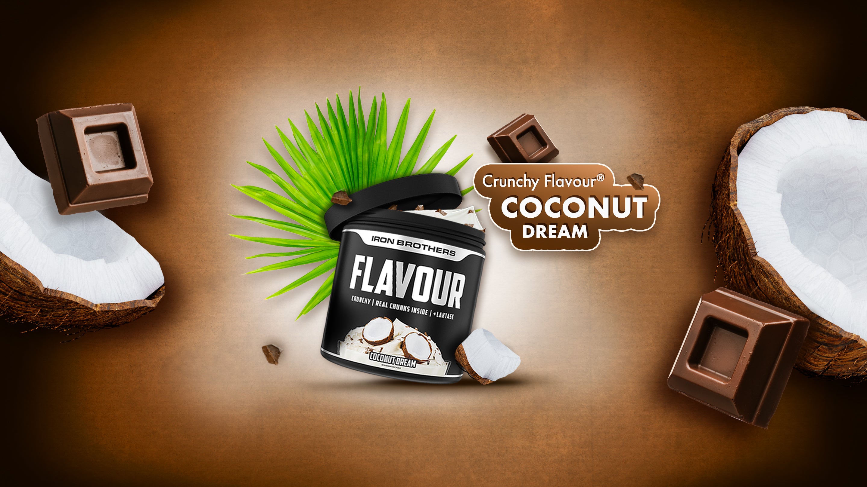 Crunchy Flavour von Iron Brothers - Coconut Dream Geschmack mit Stücken - Made in Germany