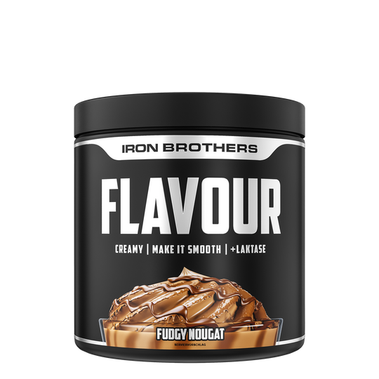 Iron Brothers Creamy Flavour Powder / Cremiges Geschmackspulver, Fudgy Nougat Geschmack 250g Dose, Schokolade Nougat