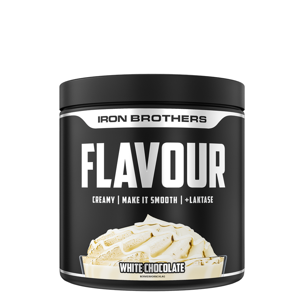 Iron Brothers Creamy Flavour Powder / Cremiges Geschmackspulver, White Chocolate Geschmack 250g Dose, Weiße Schokolade