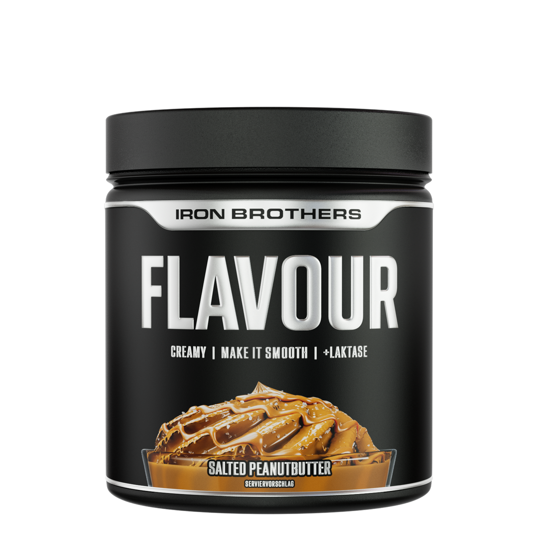 Iron Brothers Creamy Flavour Powder / Cremiges Geschmackspulver, Salted Peanutbutter Geschmack 250g Dose, Gesalzene Erdnussbutter
