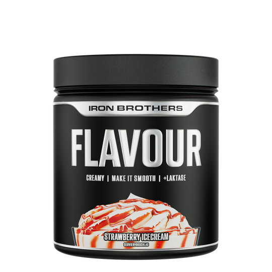 Iron Brothers Creamy Flavour Powder / Cremiges Geschmackspulver, Strawberry Icecream Geschmack 250g Dose, Erdbeere