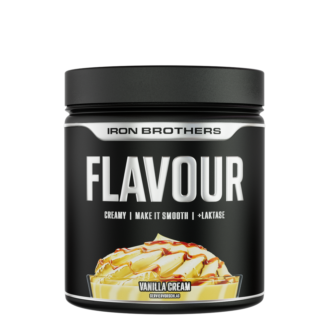 Iron Brothers Creamy Flavour Powder / Cremiges Geschmackspulver, Vanilla Cream Geschmack 250g Dose, Vanille