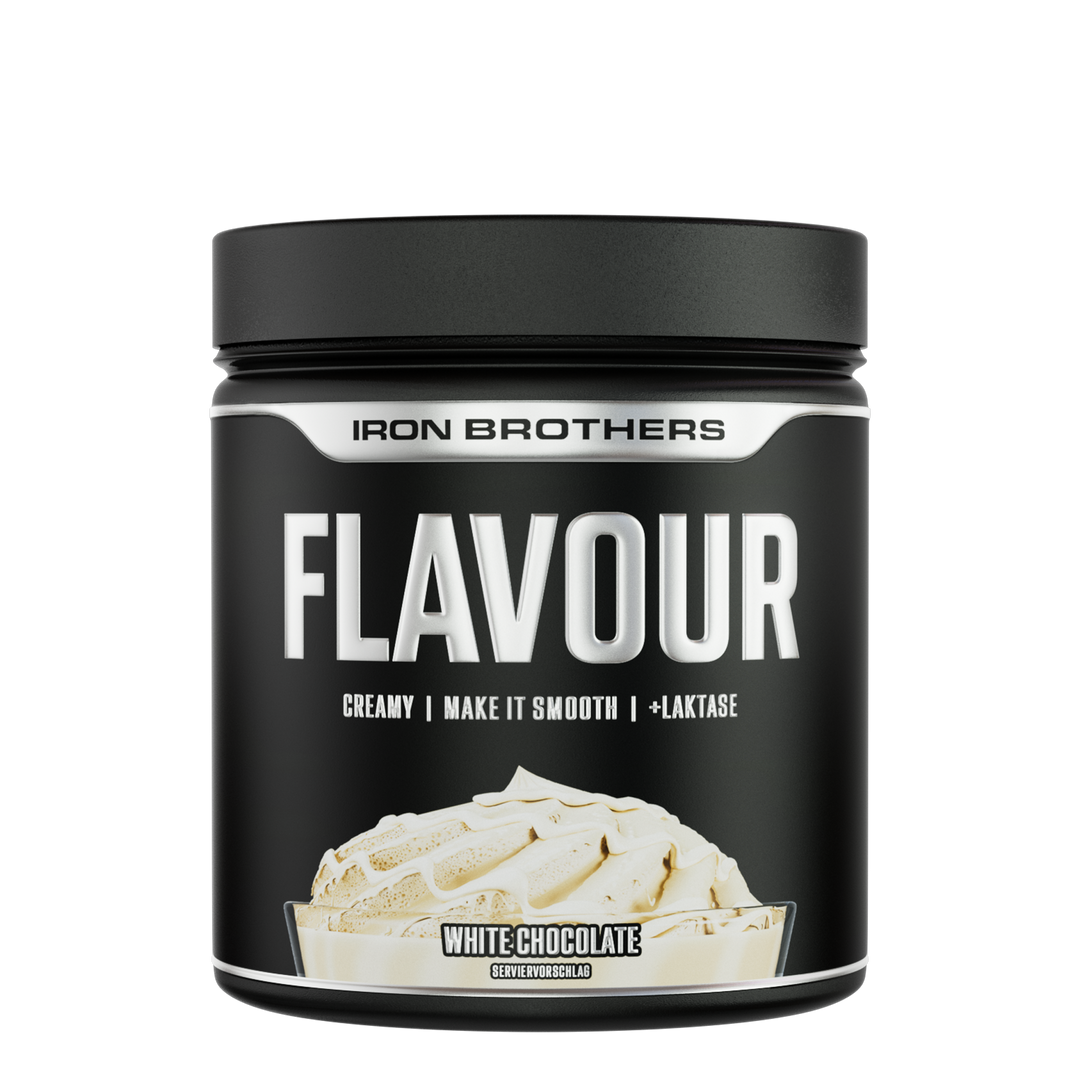Iron Brothers Creamy Flavour Powder / Cremiges Geschmackspulver, White Chocolate Geschmack 250g Dose, Weiße Schokolade