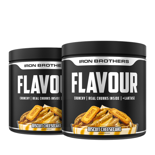 Crunchy Flavour Doppelpack Geschmackspulver mit Stücken von Iron Brothers - Biscuit Cheesecake
