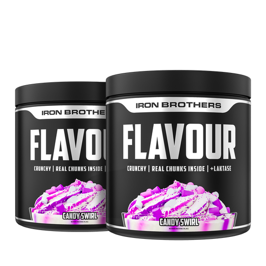 Crunchy Flavour Doppelpack Geschmackspulver mit Stücken von Iron Brothers - Candy Swirl