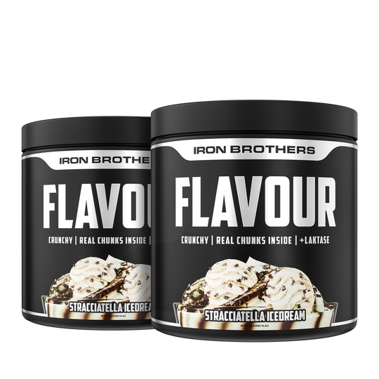 Crunchy Flavour Doppelpack Geschmackspulver mit Stücken von Iron Brothers - Stracciatella Icedream