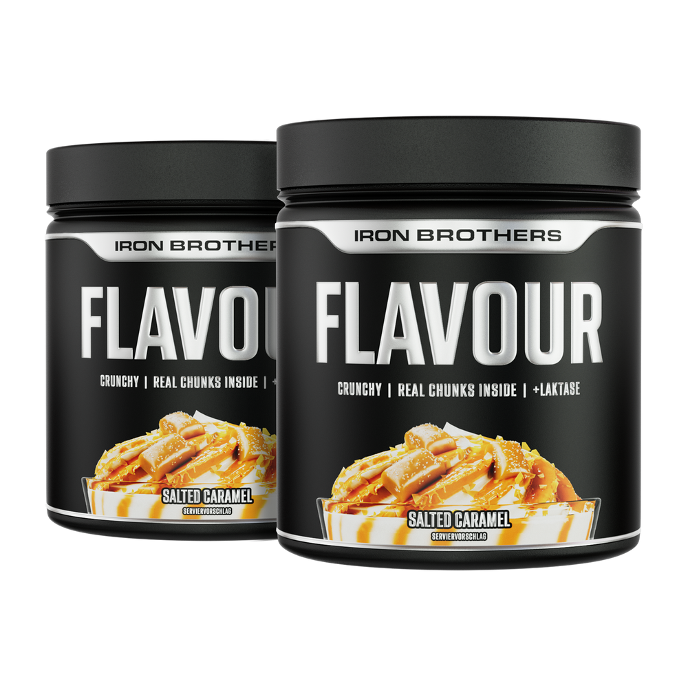 Crunchy Flavour Doppelpack Geschmackspulver mit Stücken von Iron Brothers - Salted Caramel
