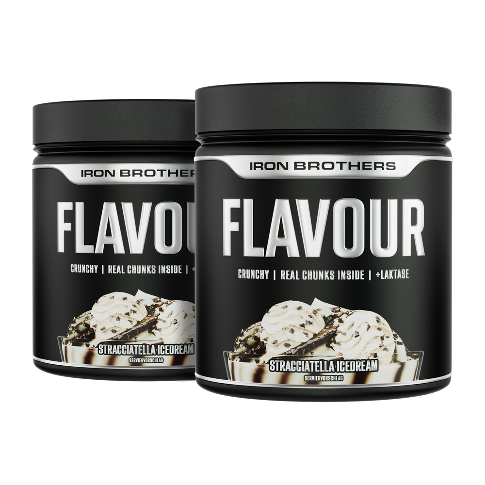Crunchy Flavour Doppelpack Geschmackspulver mit Stücken von Iron Brothers - Stracciatella Icedream