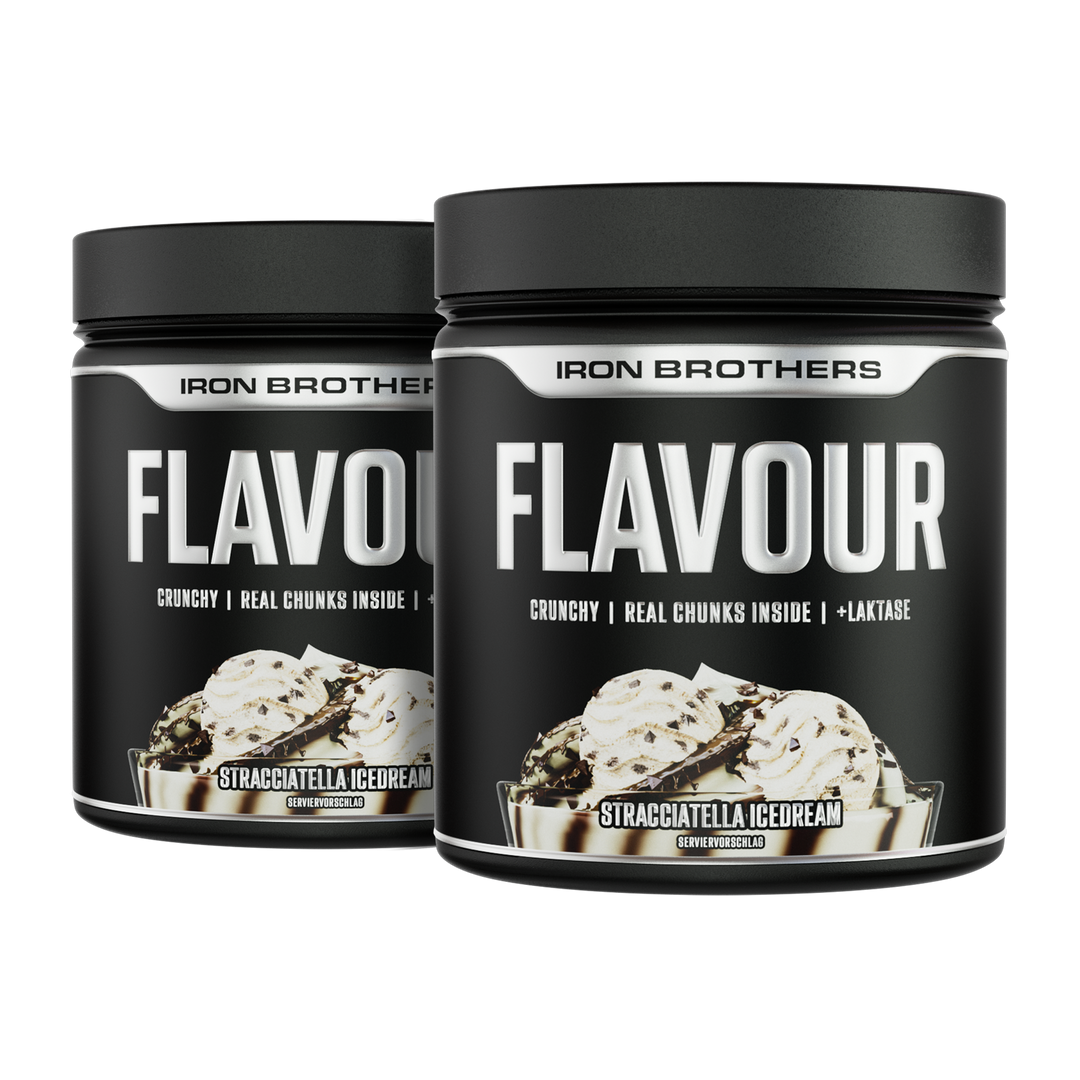 Crunchy Flavour Doppelpack Geschmackspulver mit Stücken von Iron Brothers - Stracciatella Icedream