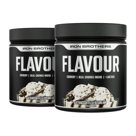 Crunchy Flavour Doppelpack Geschmackspulver mit Stücken von Iron Brothers - Stracciatella Icedream