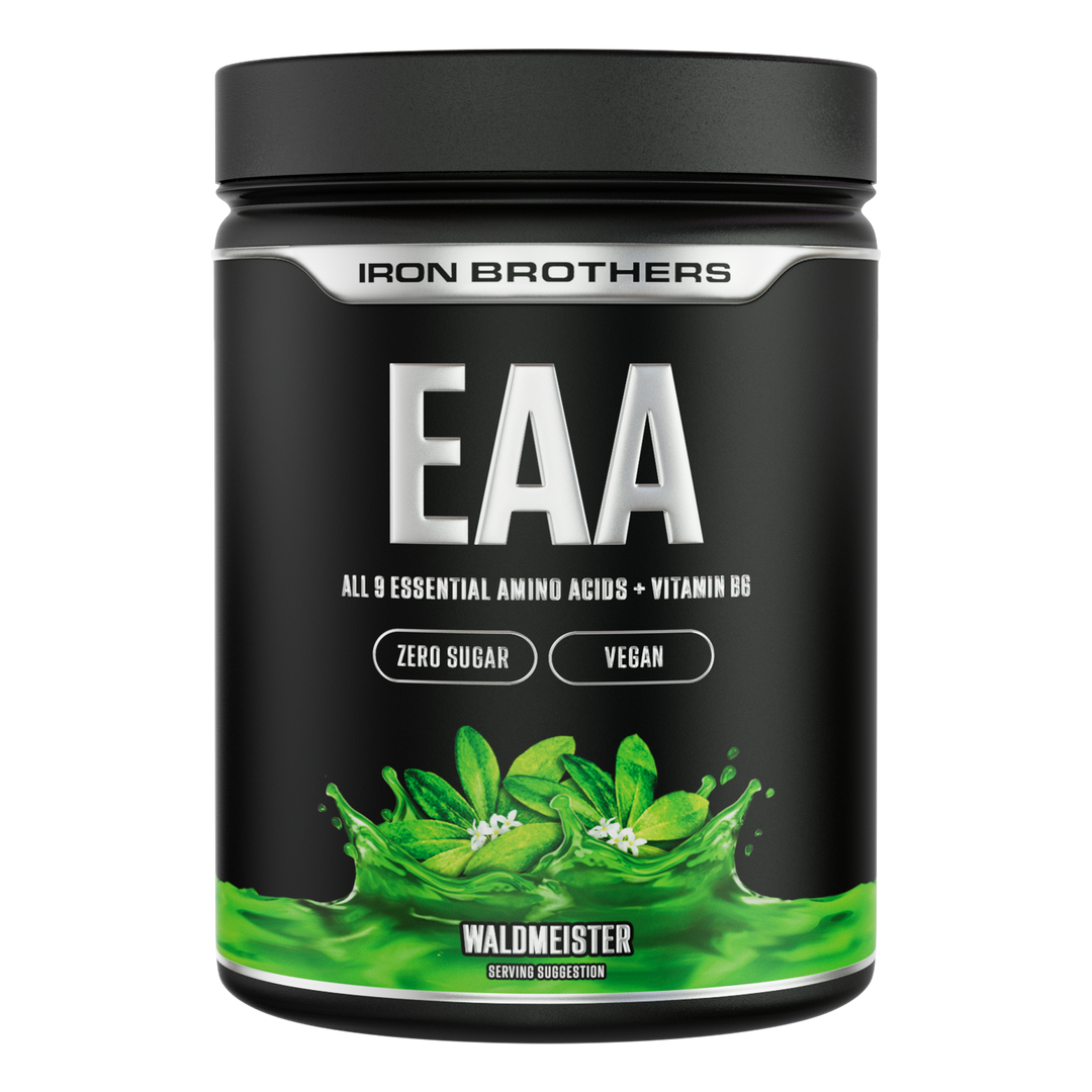 Iron Brothers EAA Essentielle Aminosäuren Pulver ohne Zucker, Waldmeister Geschmack 500g Dose, Waldmeister