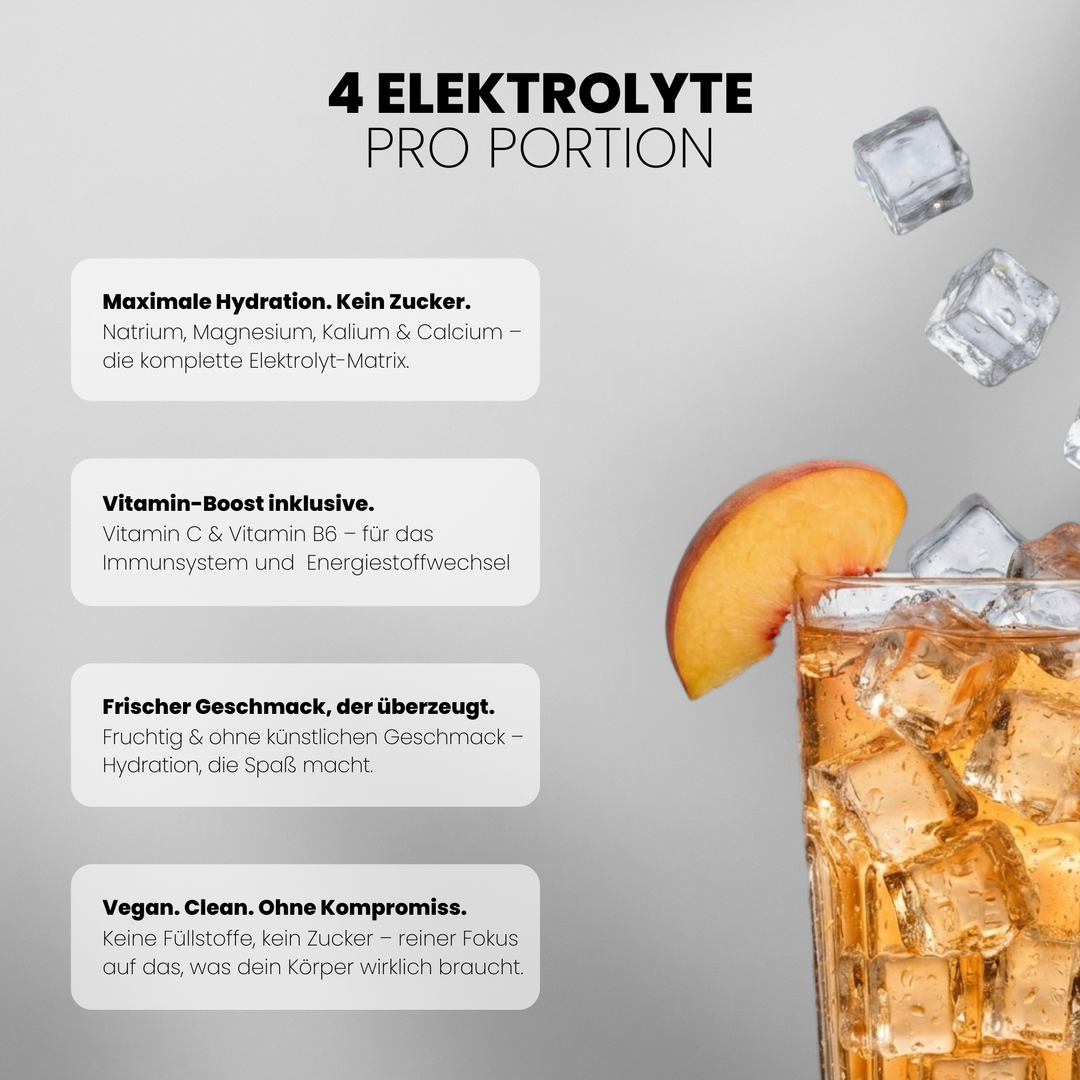 Hydro Fuel - Electrolytes von Iron Brothers - Peach Icetea - Vorteile #geschmack_peach-icetea