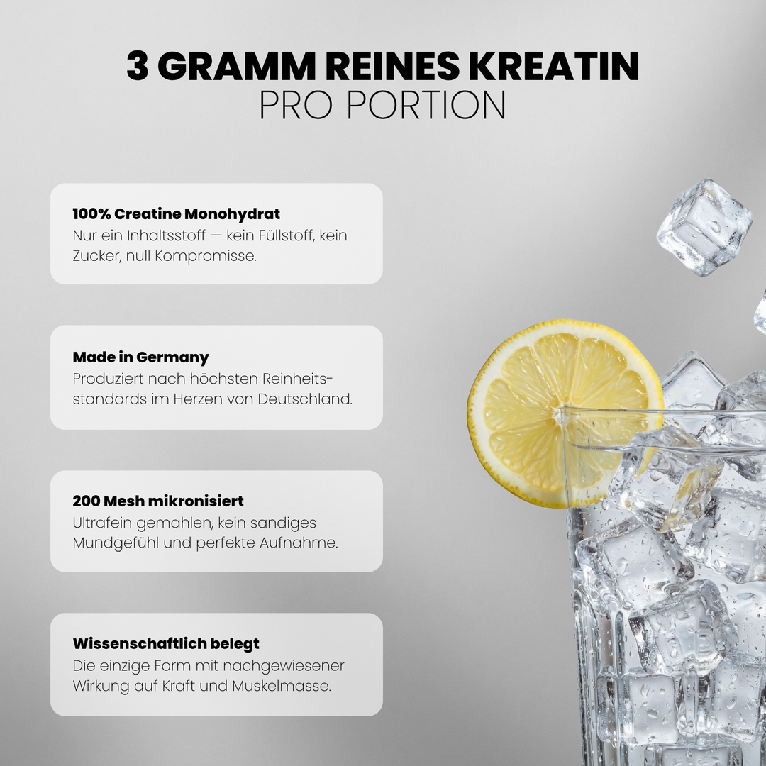 1000g Kreatin Monohydrat im Beutel von Iron Brothers - 1kg Creatin Neutral - Vorteile #geschmack_unflavoured