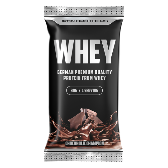 Das perfekte Schokoladen Whey Protein in der handlichen Proben größe teste unsere geschmacks sorten bequem mit den Portionsbeuteln