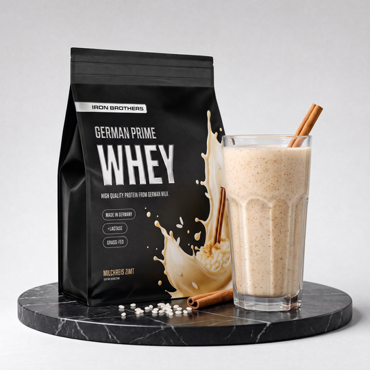 Whey Protein Doppelpack von Iron Brothers Milchreis Zimt - Milchreis Geschmack - Design, Wirkung und Geschmack #geschmack_milchreis-zimt