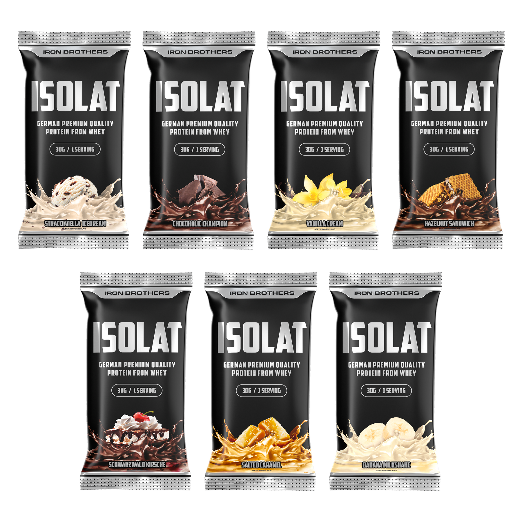 Whey Protein Isolate - Sample Box 14x 30g Proben Box kaufen – Iron Brothers